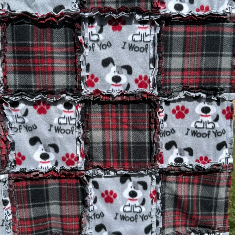 Handmade Dog Blanket - Fleece - Quilted